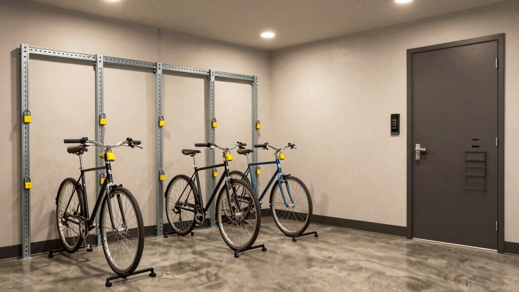 secure bike and storage