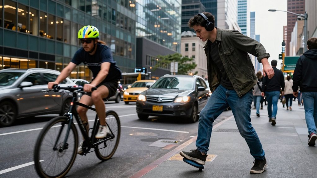 unpredictable urban riding errors