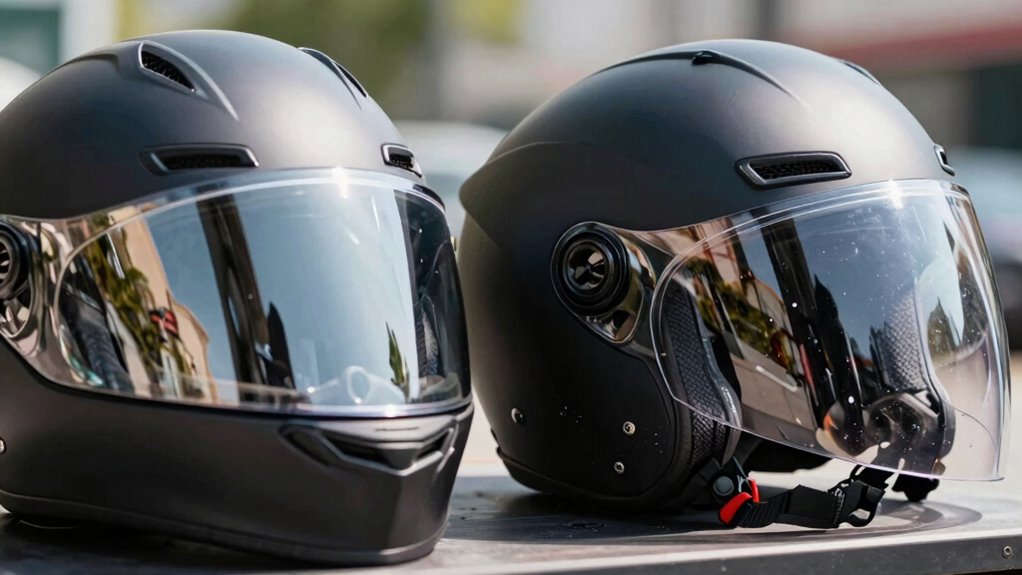 visor vs standard helmets
