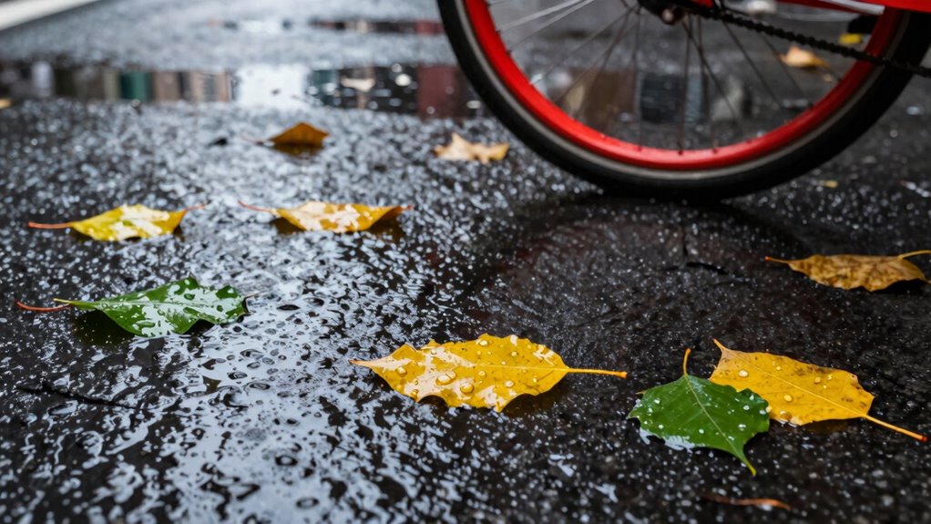 wet leaves cause accidents