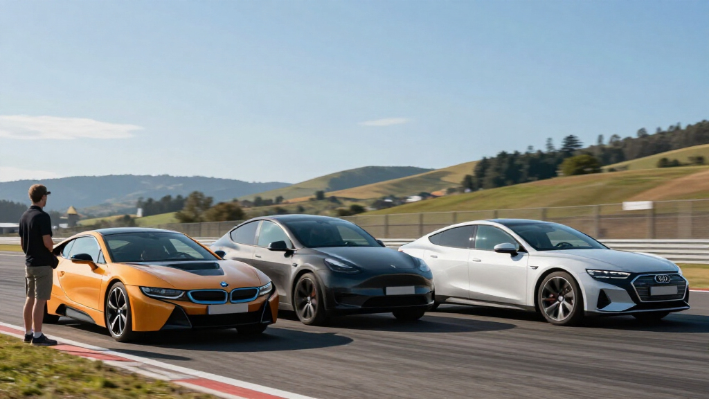 A BMW I8, Tesla Model Y, And Audi E-Tron GT All Drag Race, But The Results Are Closer Than You'd Think