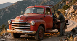 Vintage Chevy Tow Truck That Was Stuck On A Mountain For A Year Is Finally Pulled Out
